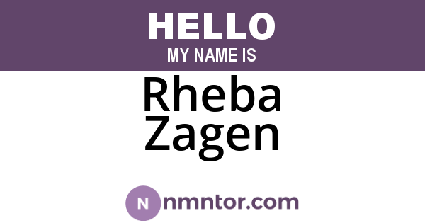 Rheba Zagen
