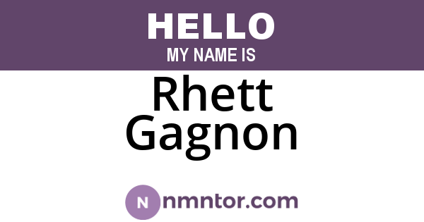Rhett Gagnon