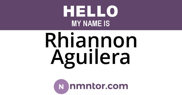 Rhiannon Aguilera