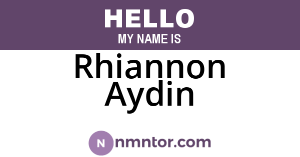 Rhiannon Aydin