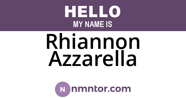 Rhiannon Azzarella
