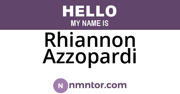 Rhiannon Azzopardi