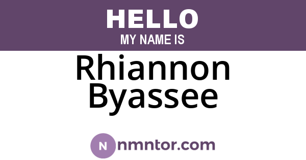 Rhiannon Byassee