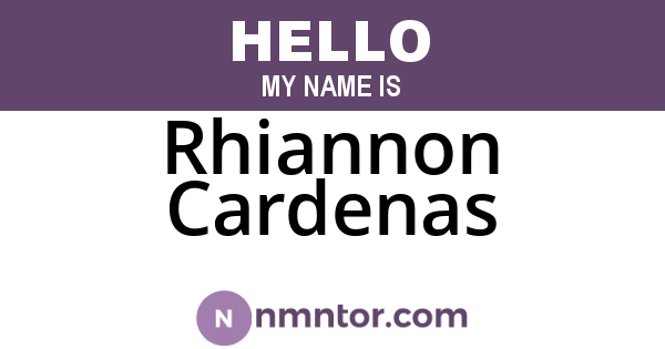 Rhiannon Cardenas