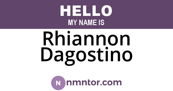 Rhiannon Dagostino
