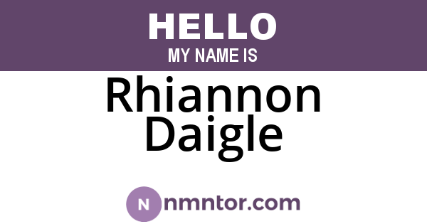 Rhiannon Daigle