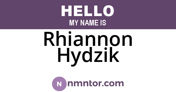 Rhiannon Hydzik