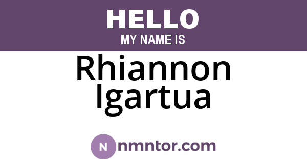 Rhiannon Igartua