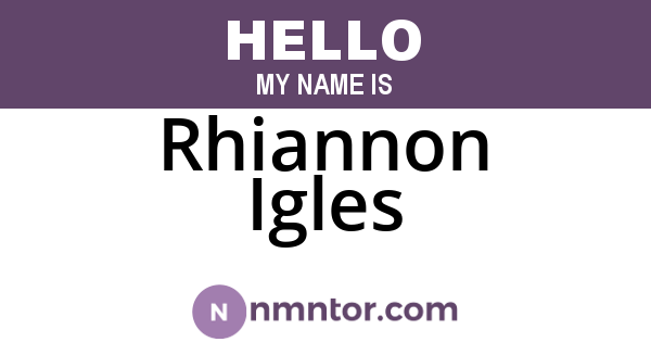 Rhiannon Igles