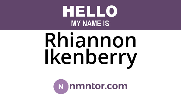 Rhiannon Ikenberry