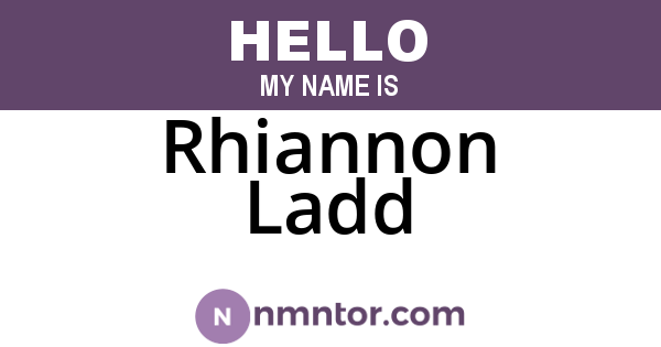Rhiannon Ladd