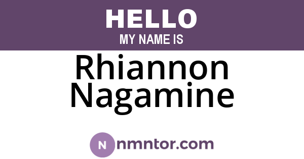 Rhiannon Nagamine