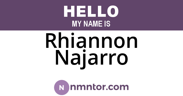 Rhiannon Najarro
