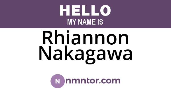 Rhiannon Nakagawa