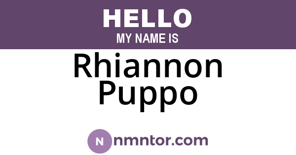 Rhiannon Puppo