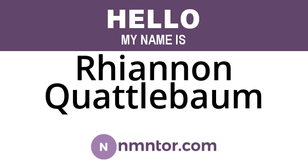 Rhiannon Quattlebaum
