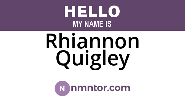 Rhiannon Quigley