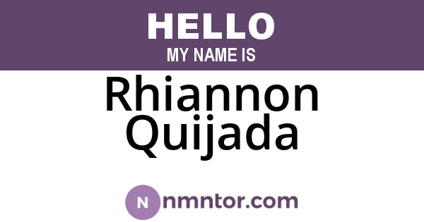 Rhiannon Quijada