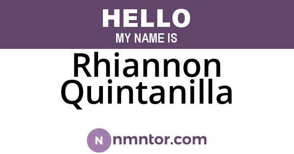 Rhiannon Quintanilla