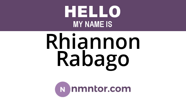 Rhiannon Rabago