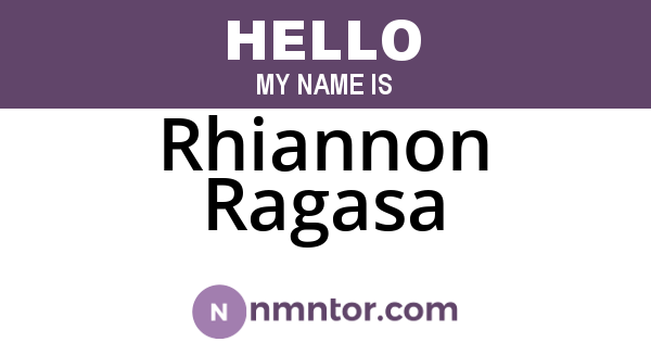 Rhiannon Ragasa