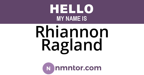 Rhiannon Ragland