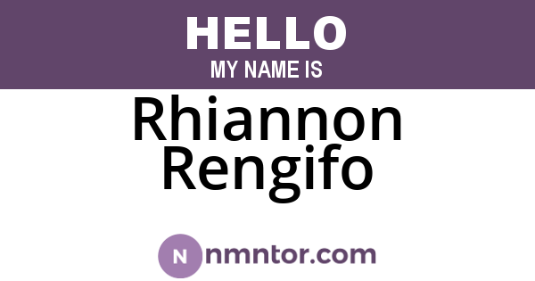 Rhiannon Rengifo
