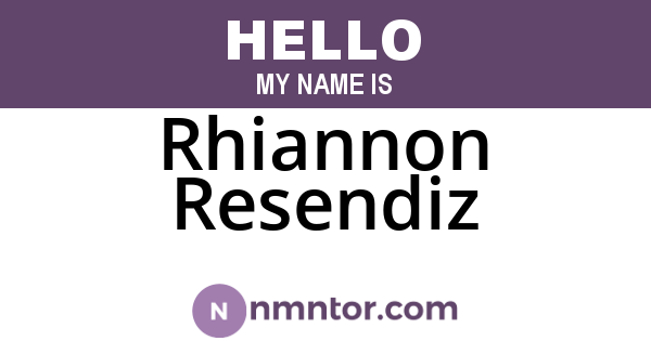 Rhiannon Resendiz