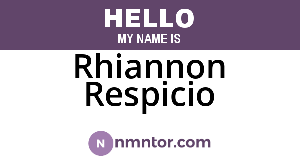 Rhiannon Respicio