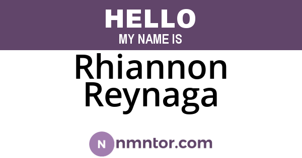 Rhiannon Reynaga