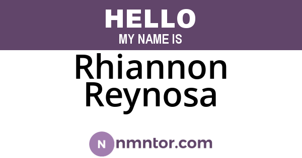 Rhiannon Reynosa