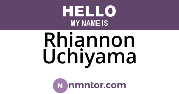 Rhiannon Uchiyama