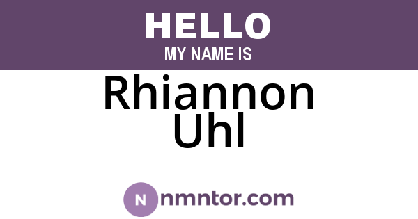 Rhiannon Uhl