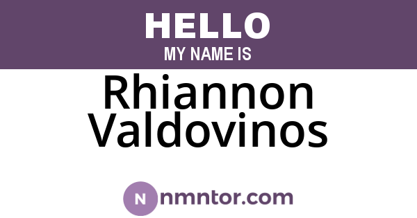 Rhiannon Valdovinos