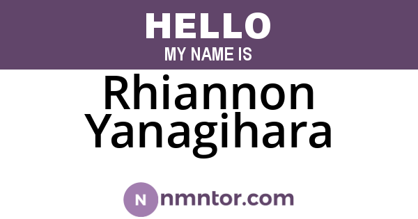 Rhiannon Yanagihara