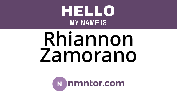 Rhiannon Zamorano