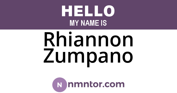 Rhiannon Zumpano