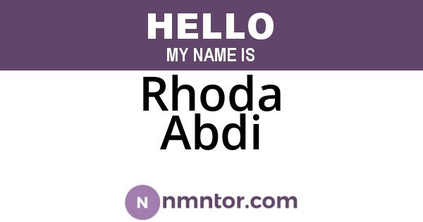 Rhoda Abdi