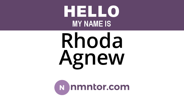 Rhoda Agnew