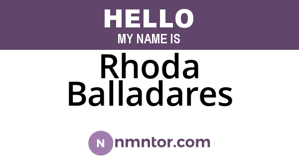 Rhoda Balladares