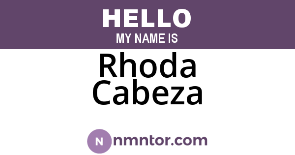 Rhoda Cabeza