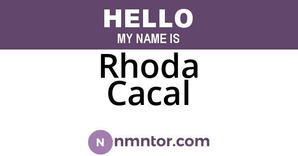 Rhoda Cacal