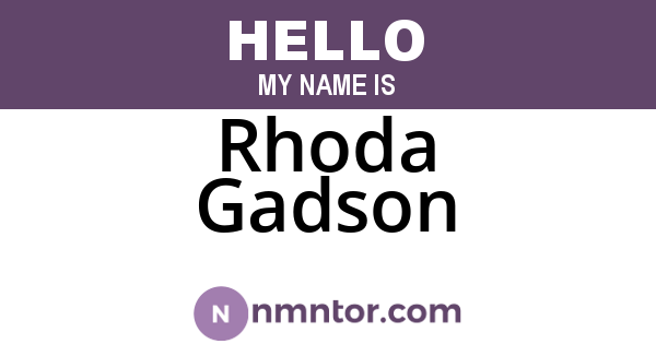 Rhoda Gadson