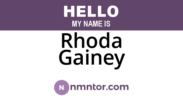 Rhoda Gainey