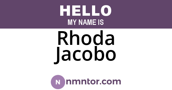 Rhoda Jacobo