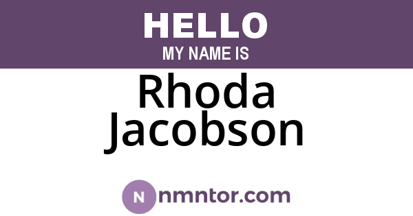 Rhoda Jacobson