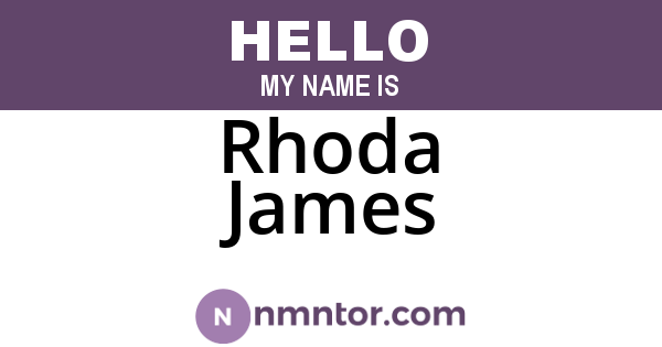 Rhoda James