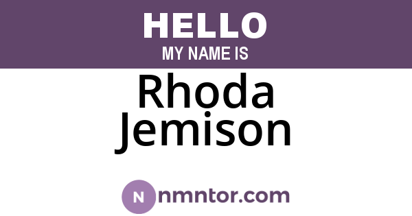 Rhoda Jemison