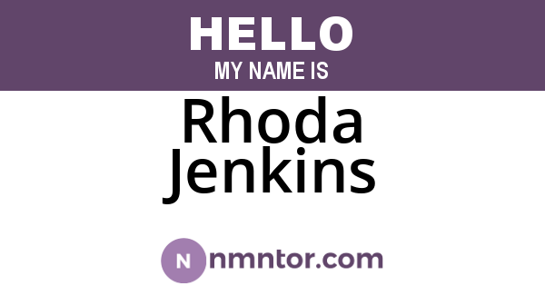 Rhoda Jenkins