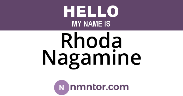Rhoda Nagamine